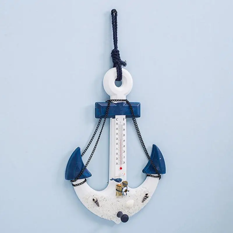 

Creative Mediterranean Pendant Mediterranean Style Anchor Thermometer Wall Decoration Navigation Design Decorative Hook Diy