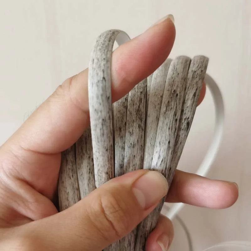 Плоский синтетический ротанговый тростник серого цвета 10 метров материал для