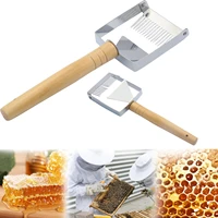 stainless steel wooden handle needle type honey scraper cutting honey comb knife scraping shovels beekeeping beekeeper supplies