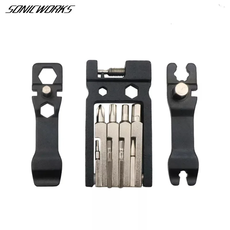 

20 in 1 Multi Function Cycling Bike Repair tools Sets Mountain Bike Tyre Lever Allen Wrench Foldable Hex Cycle Screwdriver Tool
