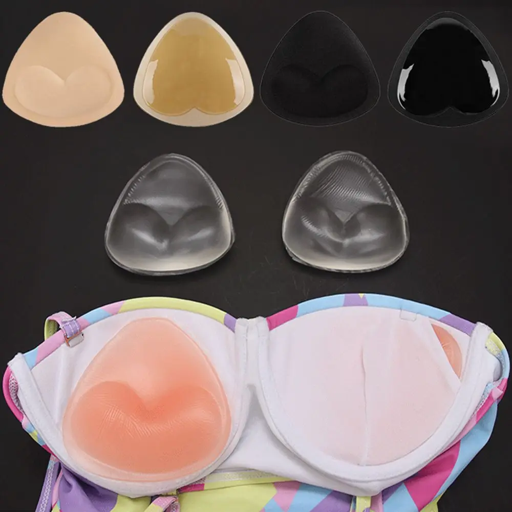Silicone Nipple Cover Stickers Bikini Bra Push Up Padded Women Bra Insert Pad Silicone Pads Bra Cup Thicker Chest Pads