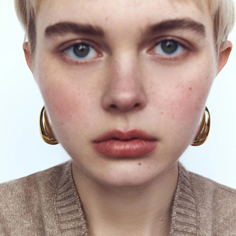 Новые серьги-капельки ZAA для женщин эффектные металлические серьги-капли воды 2024