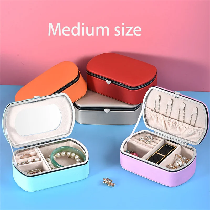 Simple Portable Jewelry Box Ring Earrings Necklace Korea Jewelry Box Fashion Storage Box Jewellery Box Jewelry Boxes For Women
