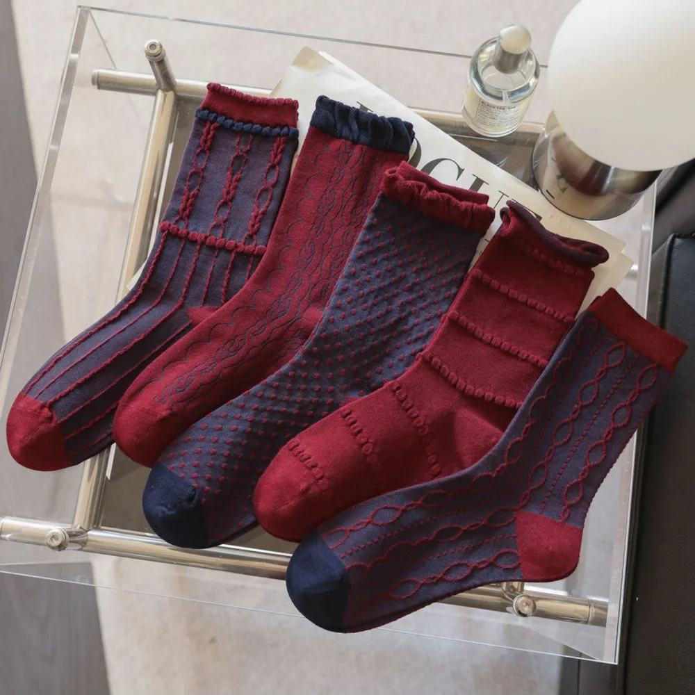 Носки женские длинные осенне-зимние в Корейском стиле 3 пары