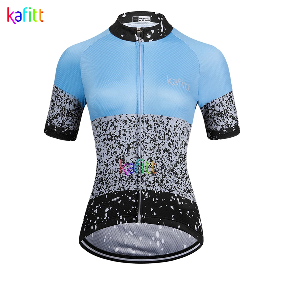 

KAFITT Women's Short Sleeve Jersey Bike Clothing Ropa Ciclismo Road Bicycling Shirt MTB Go Pro Team Uniform Breathable Summer