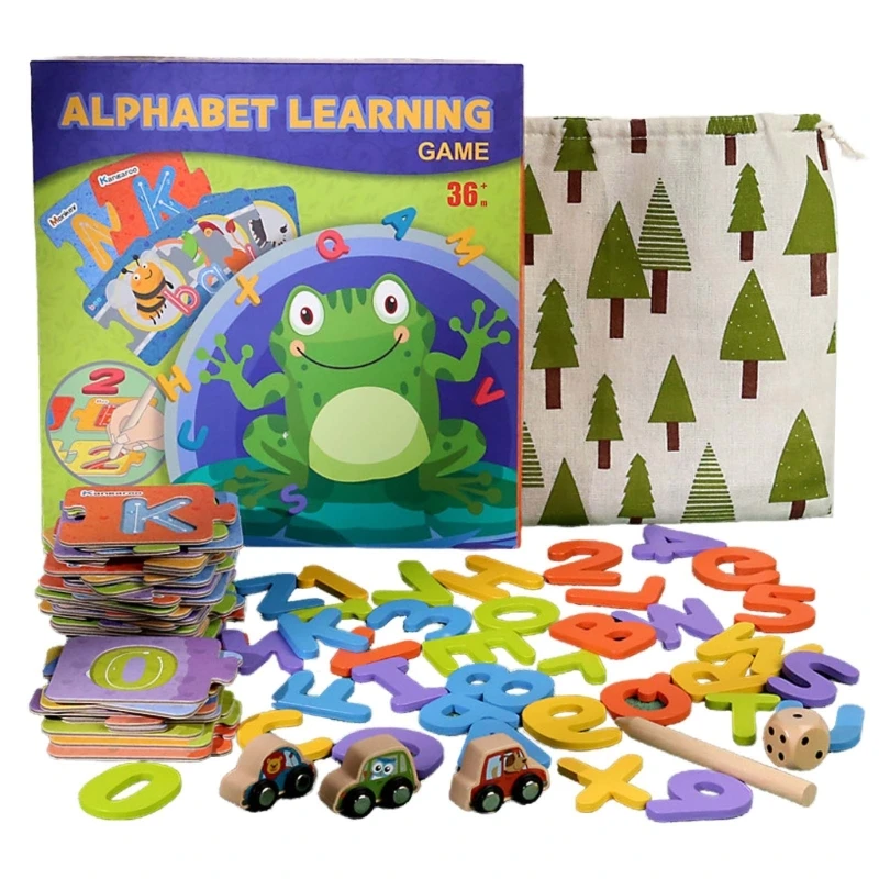 

Wood Letters Puzzles ABC Letter & Numbers Puzzles Board for Girl Boy Learning