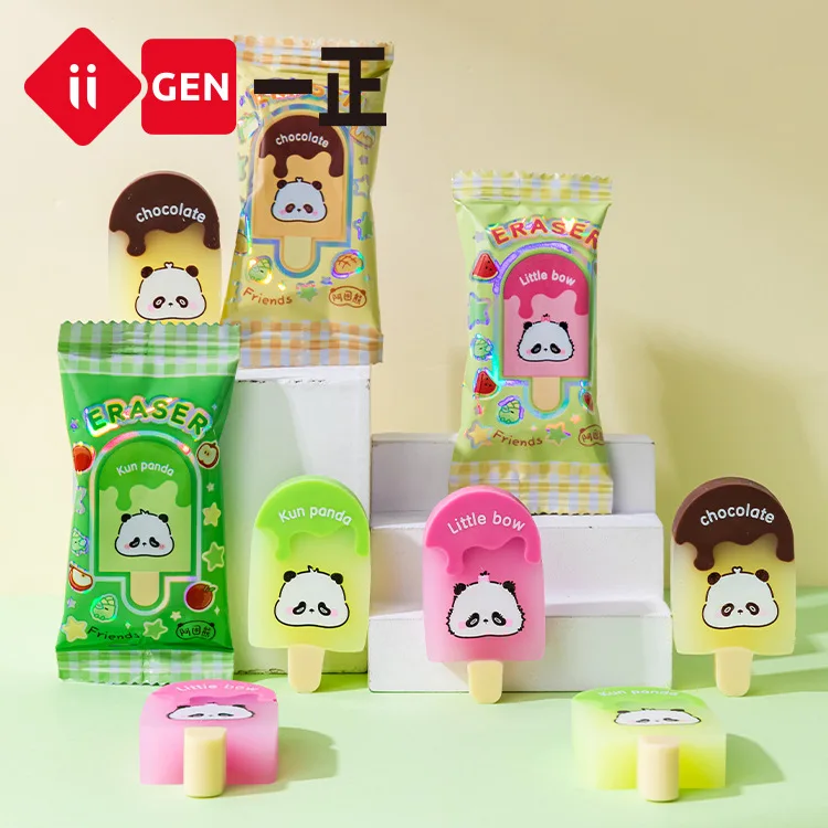 Канцелярские принадлежности Iigen в виде панды милые Ластики для мороженого