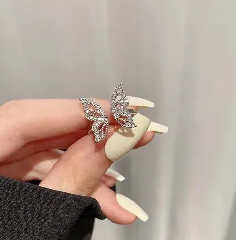 

Ring Korean gentle super fairy delicate full diamond butterfly wing opening ring micro inlaid simple ring for ladies ring