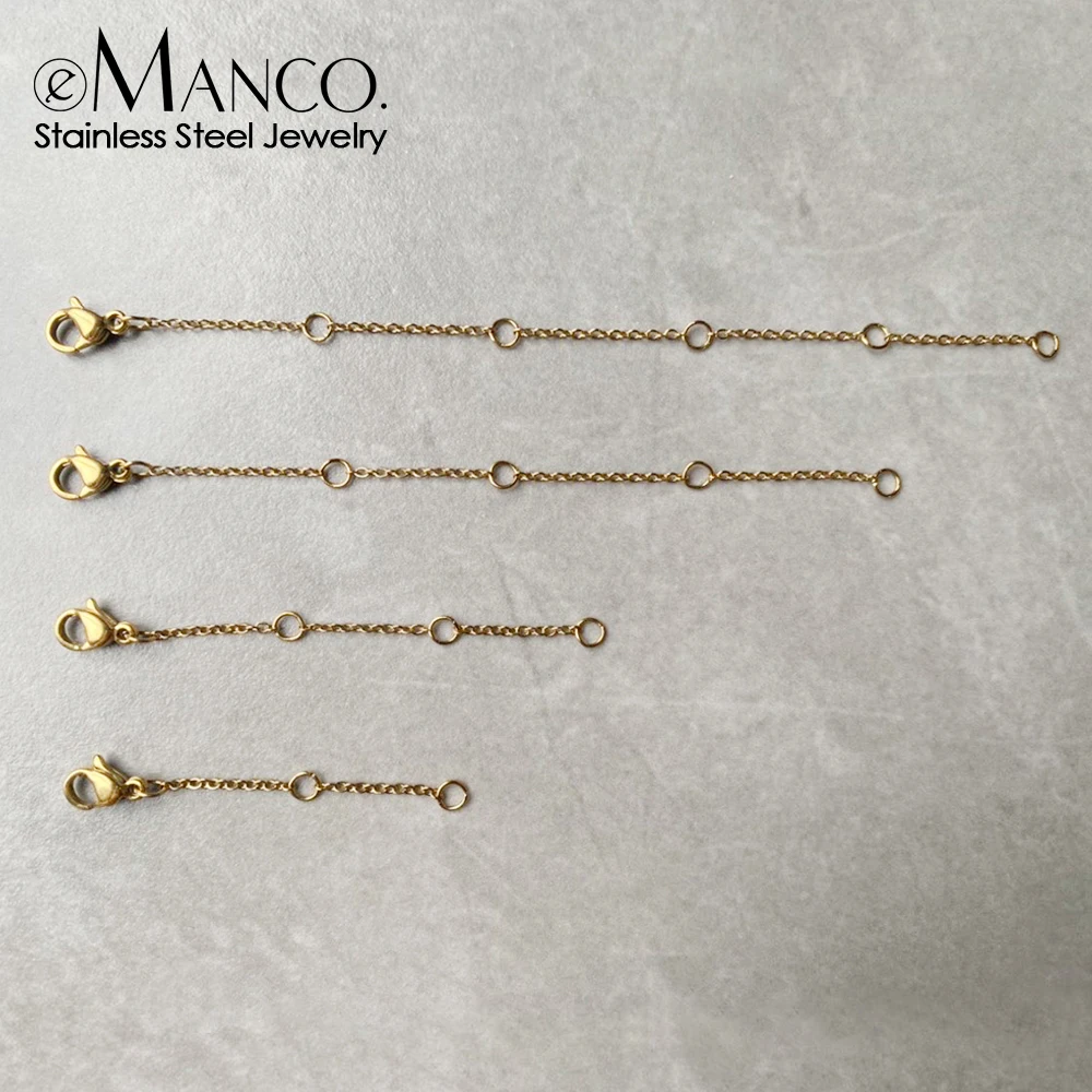 Цепочка-карабин e-Manco из нержавеющей стали для изготовления ювелирных изделий -