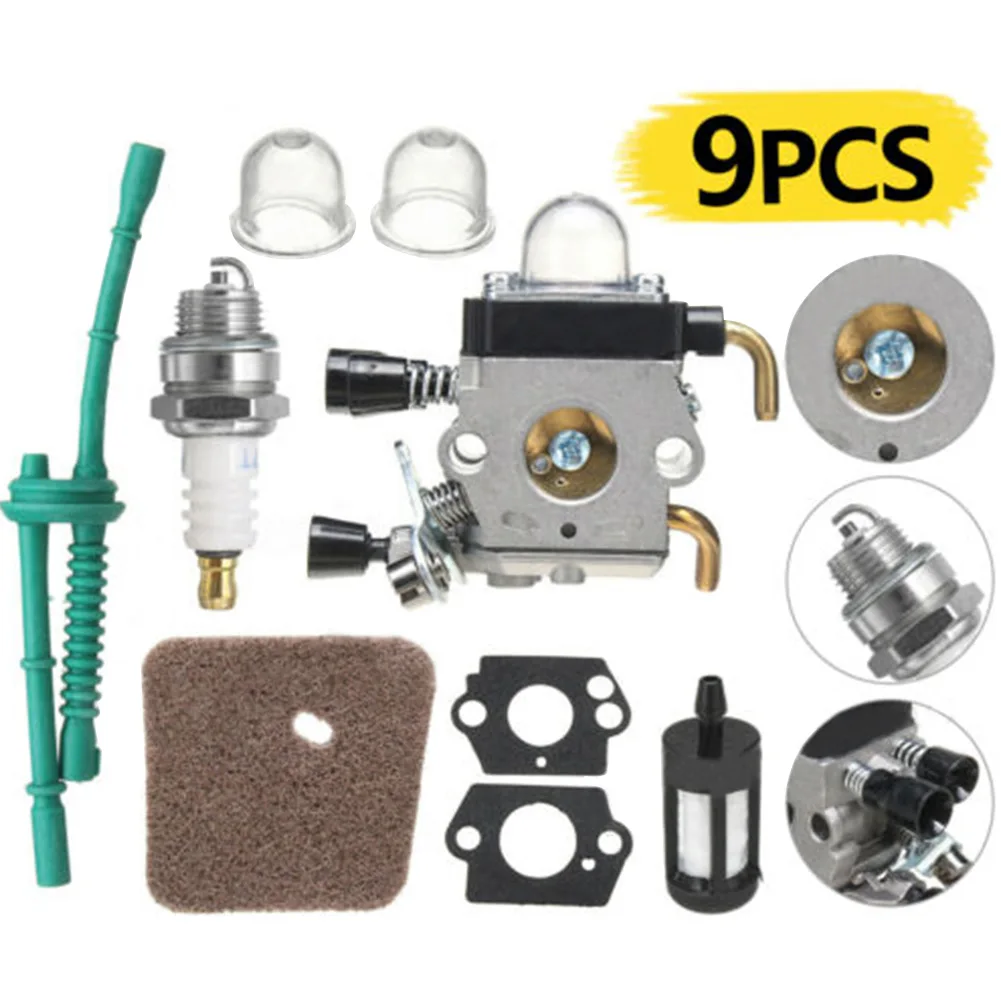 

9pcs/set Carburetor For STIHL FS38 FS45 FS46 FS55 FS80 FS85 KM55 Chainsaw Replace Carburetor Carb Air Fuel Filter Garden Tools