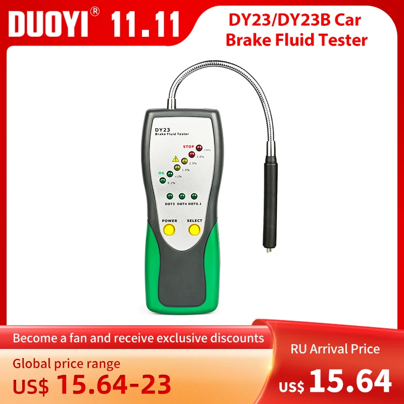 

DUOYI Car Brake Fluid Tester DY23/DY23B Accurate Test Automotive Brake Fluid Water Content Check Universal Oil Quality DOT 3/4/5
