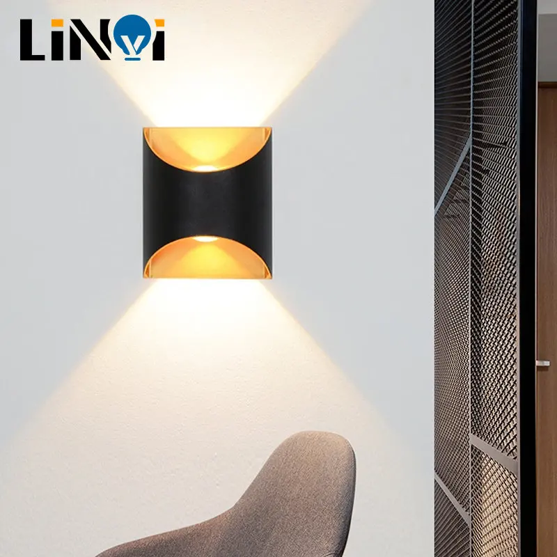 

Outdoor 6W Led Wall Lamp Aluminum IP65 Waterproof Up Down Wall Lights for Home Stair Bedroom Bedside Bathroom Corridor Lighting