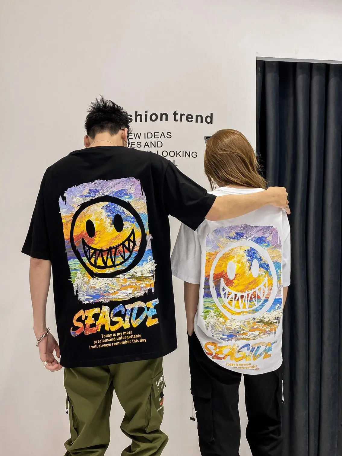 

2021 New Popular Brand short sleeve men Cartoons tee Summer hip hop T-shirt Chinese style lovers Print Oversized tshirt