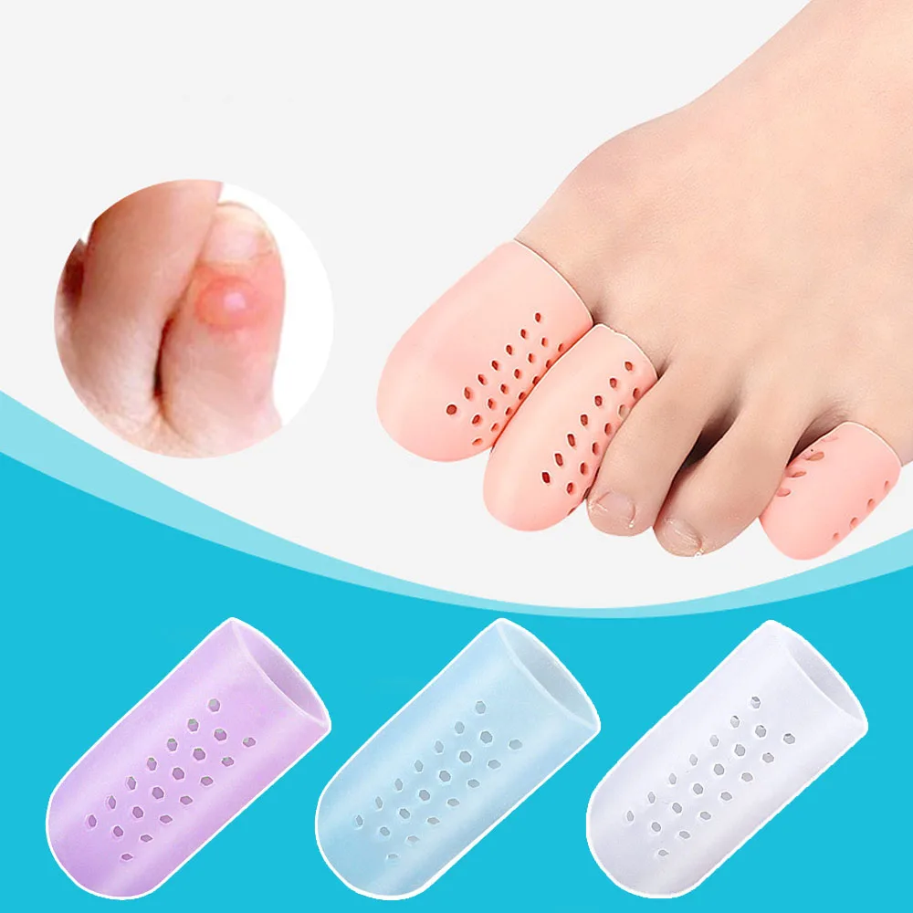 

2Pc Silicone Toe Separator Breathable Hallux Valgus Corrector Anti-Friction Pedicure Tools Professional Toe Caps Cover Foot Care