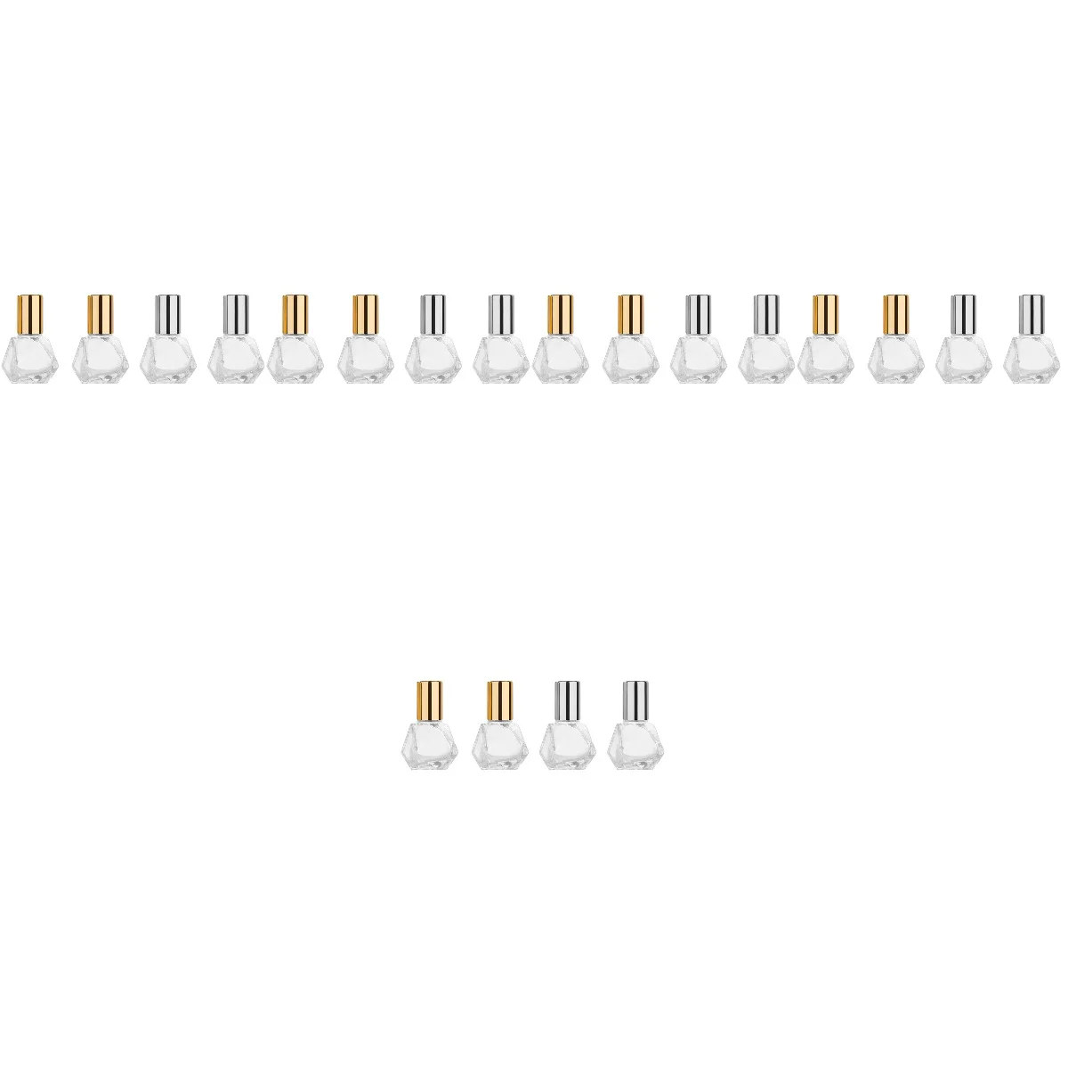 

20 pcs Fillable Sub-packing Roller Bottles Clear Special Roll-on Travel Bottles
