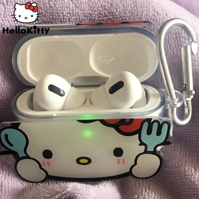 

Sanrio Hello Kitty Airpods Case For Airpods1 2 3 Generation And Pro Model Cute Cover For Airpods Wireless Bluetooth Headset New