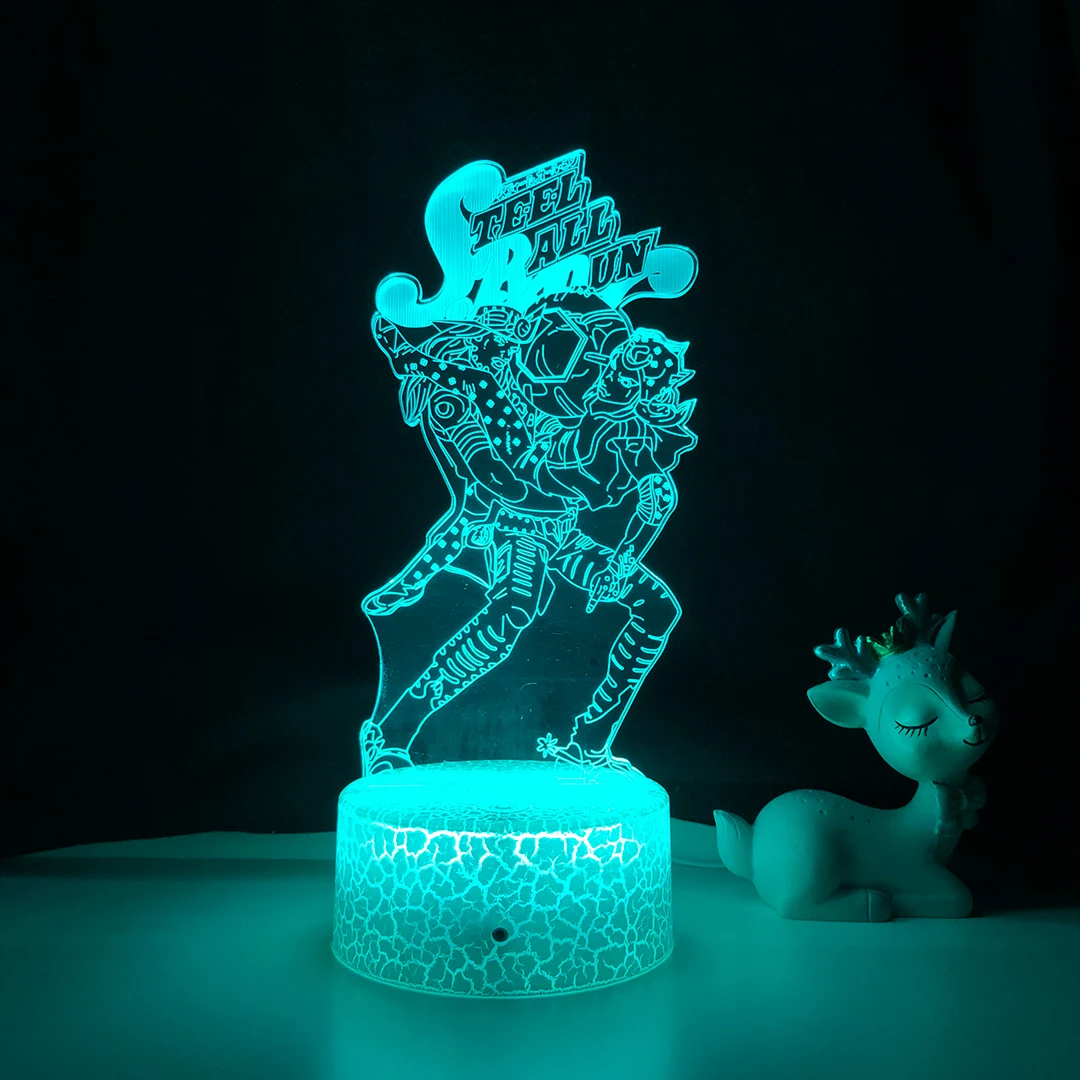 

Anime 3d Night Light JoJo Bizarre Adventure Hol Horse for Bedroom Decor Light Birthday Gift for Him Manga Jojo Led Lamp