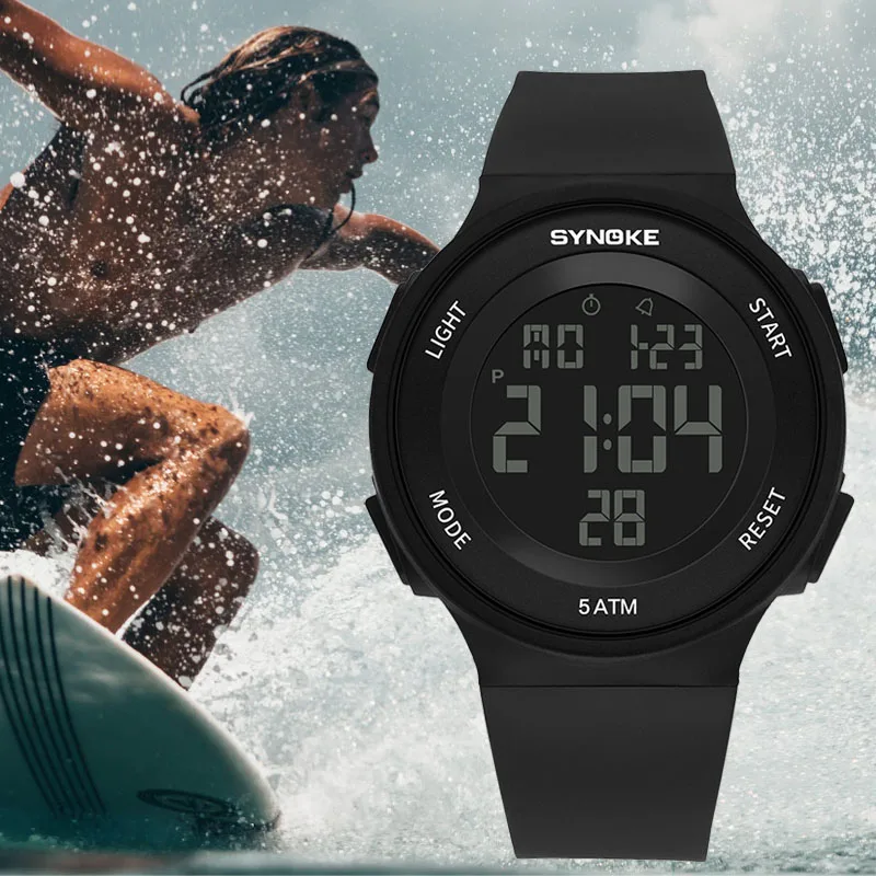 

SYNOKE Sports Watch for Men Fashion Waterproof LED Display Date Week Digital Watches Electronic Clock Women Relogio Masculino