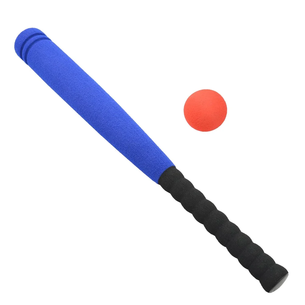 

Детская бейсбольная бита с детским комплектом для бейсбола на открытом воздухе, безопасная спортивная игра (синий, случайный цвет)