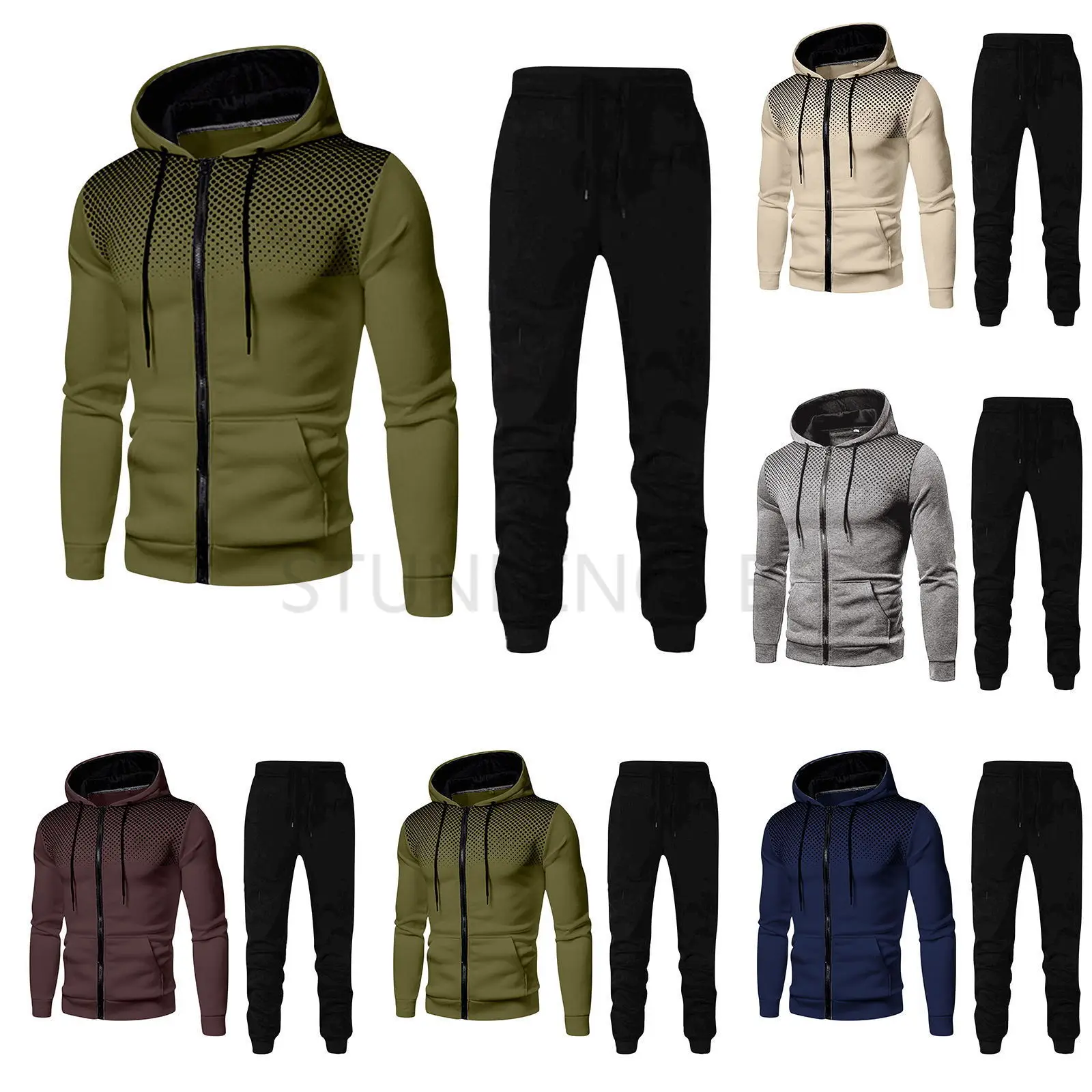 2023 Men's Sets Hoodies+Pants Autumn and Winter Sport Suits Casual Sweatshirts Tracksuit Sportswear