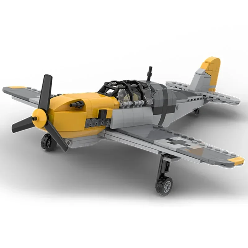 Фото Moc строительные кирпичи модель самолета Messerschmitt Bf 109 F2 технология модульные блоки подарки игрушки для детей наборы «сделай сам» сборка №2