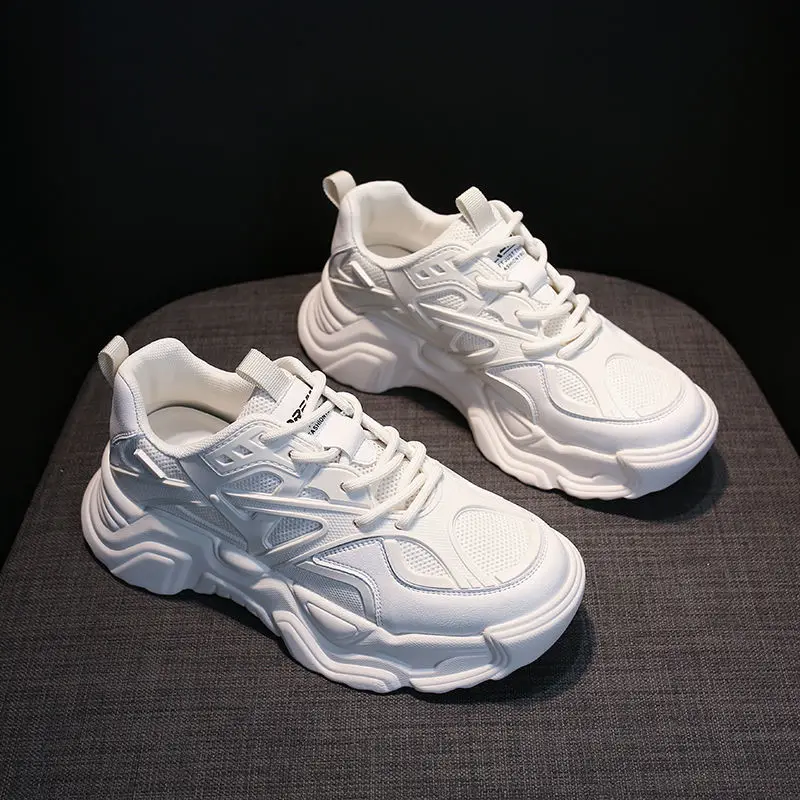 Ladies Casual Shoes Breathable Mesh Running Shoes Thick Sole Fashion All-match Comfortable Sports Shoes Large Size Women Shoes