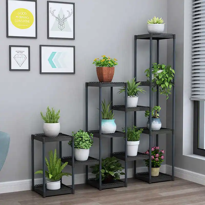 

Flower shelf multi-storey indoor special balcony terrace flower stand multi-pot rack plastic window frame rack