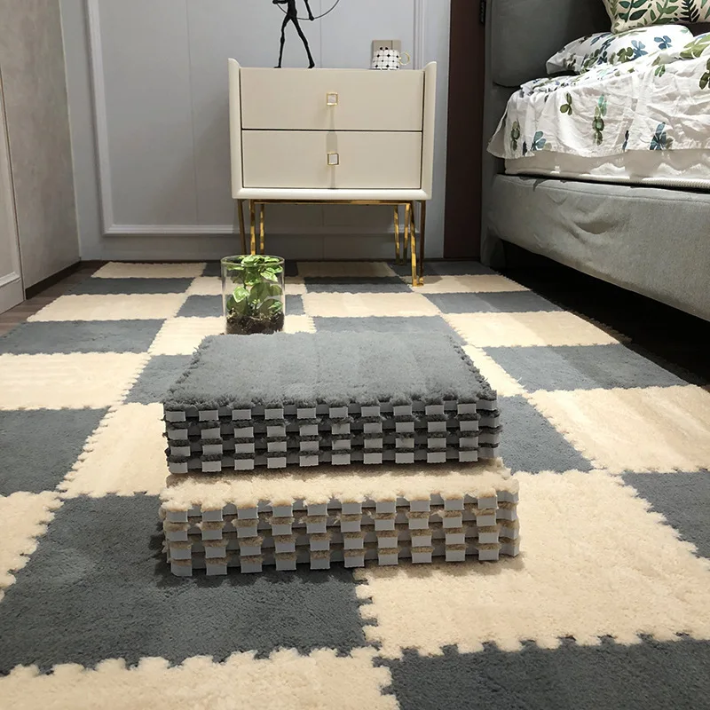 

30x30cm Pile splicing carpet bedroom bed blanket girl room large area fully covered with tatami floor MATS can be cut