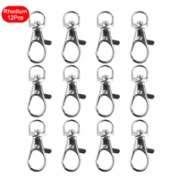 12pcslot key chain ring lobster clasps clip snap hook lanyard for necklace bracelet chain diy