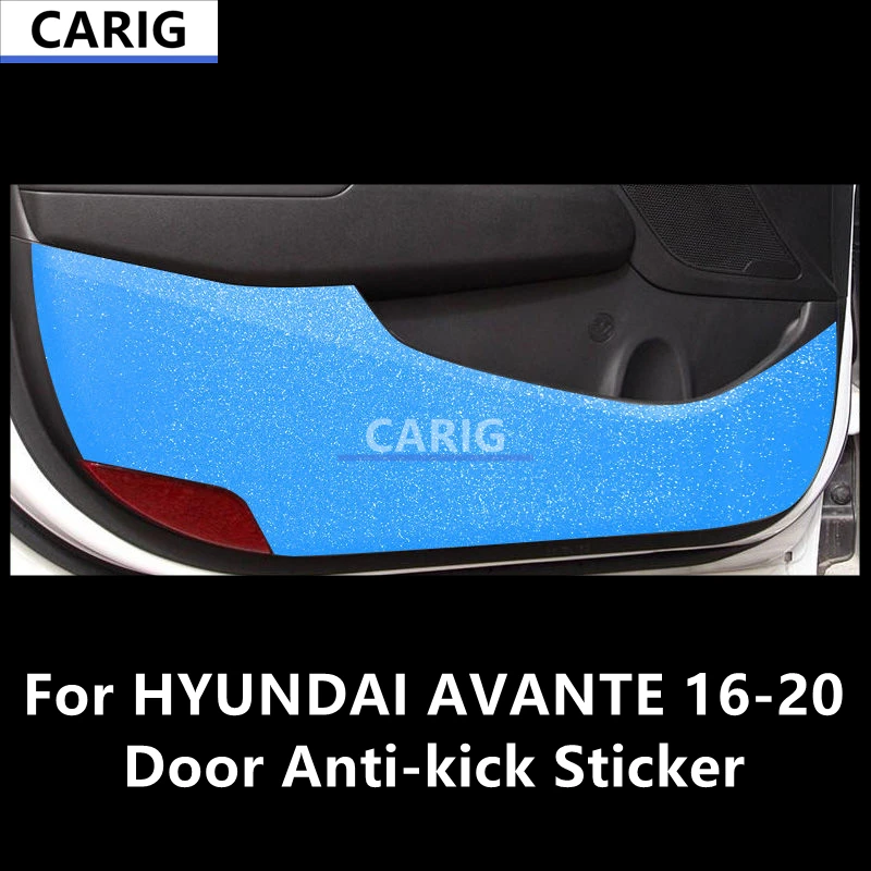 

For HYUNDAI AVANTE 16-20 Door Anti-kick Sticker Modified Carbon Fiber Pattern Interior Car Film Accessories Modification