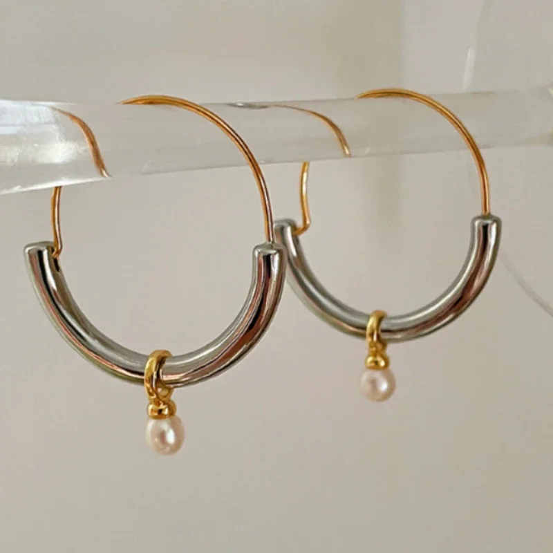 Металлические круглые серьги-кольца