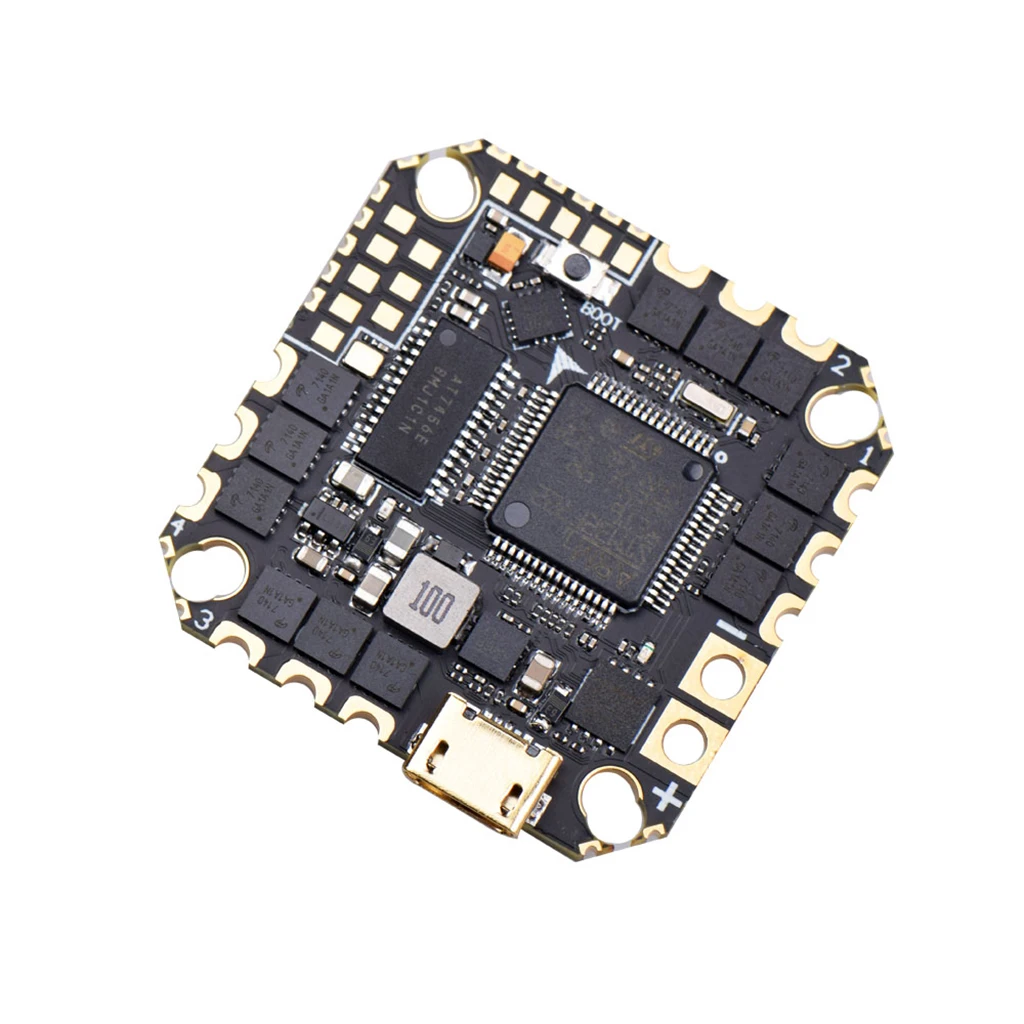 

JHEMCU GHF722AIO-ICM 40A AIO Полетный контроллер ESC встроенный 4 в 1 5V 2-6S для FPV Cinewhoop Дрон Квадрокоптер
