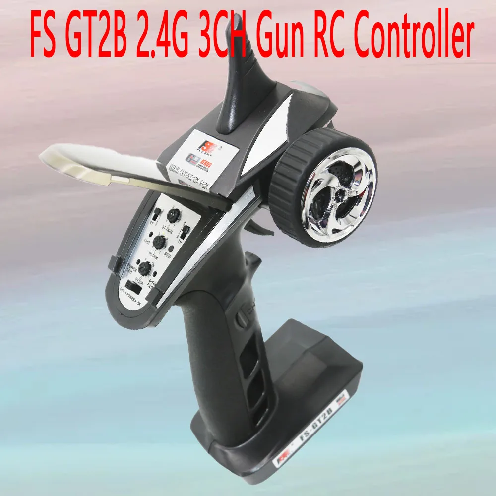 Фото Контроллер Flysky FS-GT2B 2.4G 3CH, оснащенный аккумулятором TX, USB-кабелем, модернизированным FS-GT2, подходит для игрушек с дистанционным управлением №2