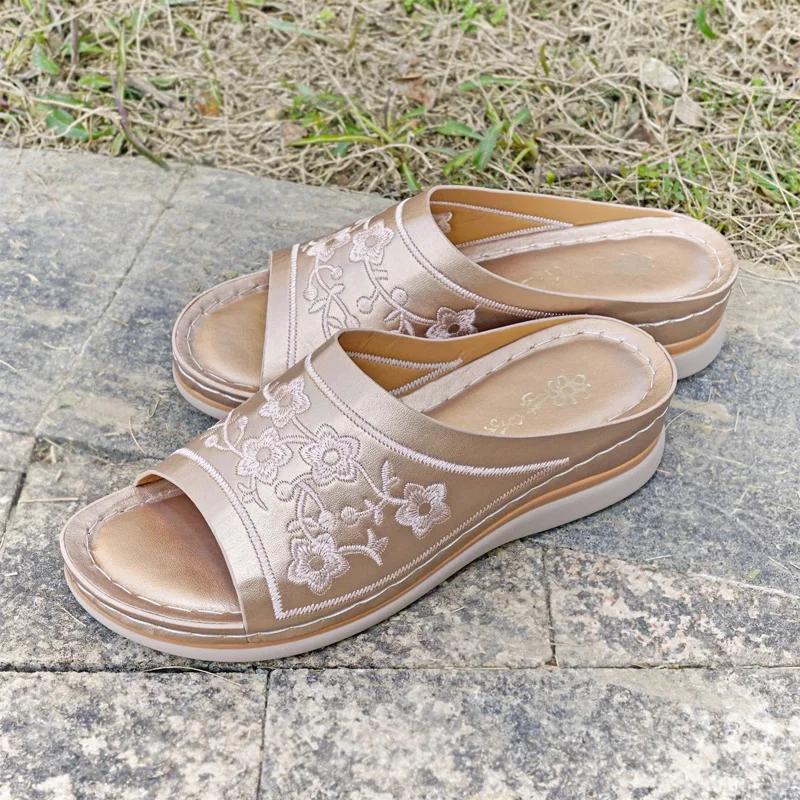 

2022 Women Shoe Sandal Wedge Ankle Buckle Luxury Heels Fabric Summer Shoes Platform Chaussure Desinger Slides