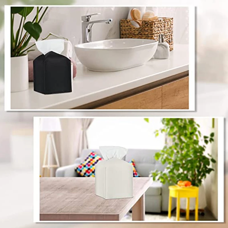 3шт Коробка для салфеток из искусственной кожи Держатель коробка туалетных