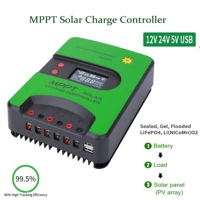 mppt 12v24v auto 30a 20a 15a 780w solar panel charging regulator dcusb output lcd display for lead acid agmlithium iron