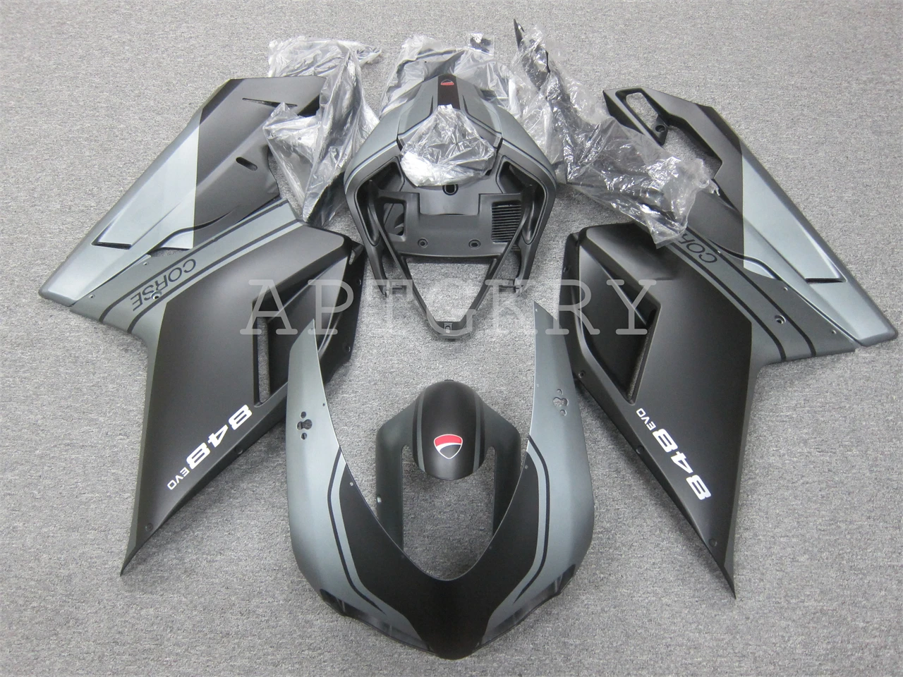 

Новый комплект обтекателей для мотоцикла из АБС-пластика, подходит для Ducati 848 evo 1098 1198 2007 2008 2009 2010 2011 2012 кузов под заказ