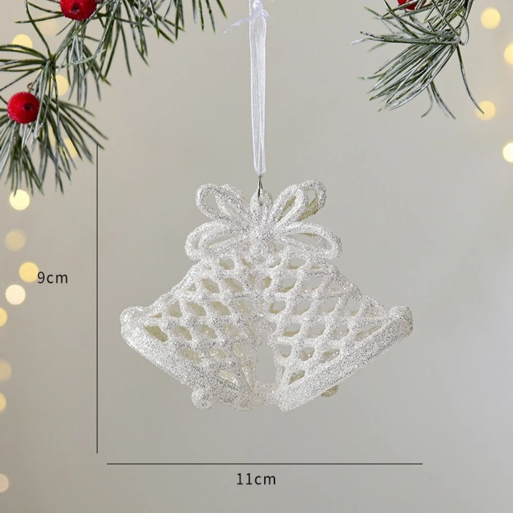 Украшения для рождественской елки белые подвесные елочные украшения сверкающие