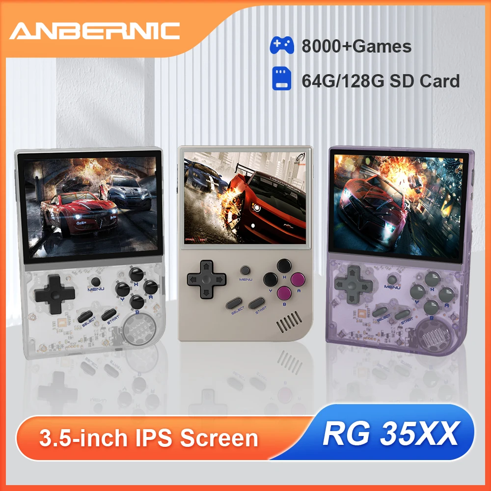 ANBERNIC RG35XX Retro Handheld Game Console 3.5-inch IPS 640*480 Screen 8000+ Games Linux System Cortex-A9 Video Game Player