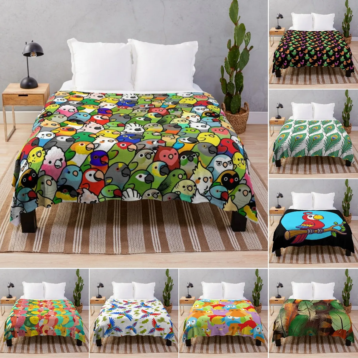 

Мягкое одеяло с птицами, одеяла с узором Everybirdy, легкое ворсовое Фланелевое Флисовое одеяло для кровати, дивана, кушетки