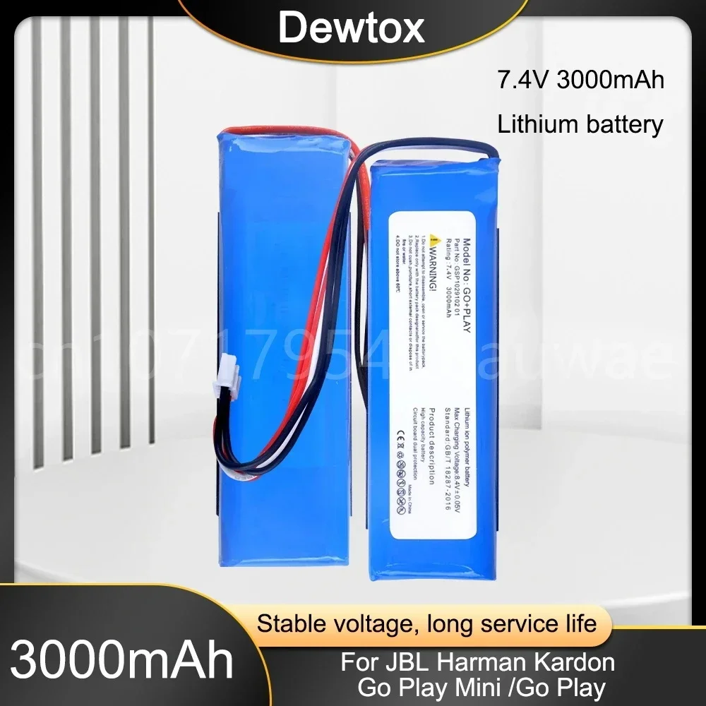 7.4V 3000mAh GSP 1029102 01 литиевая аккумуляторная батарея для Harman Kardon Go Play + Mini Bluetooth-динамик