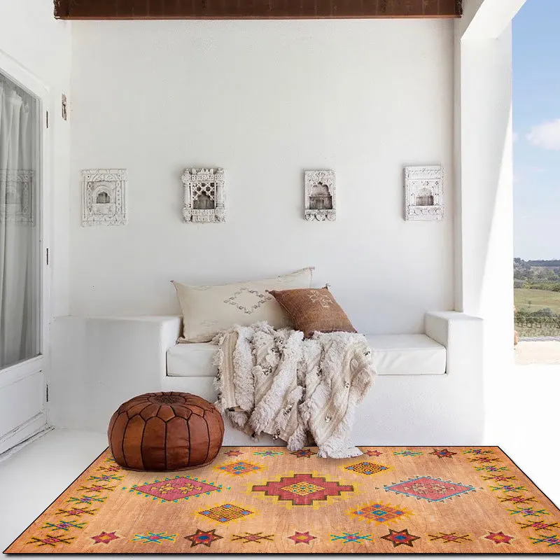 Оранжевый ковер в марокканском стиле Bubble Kiss для гостиной домашний спальни на