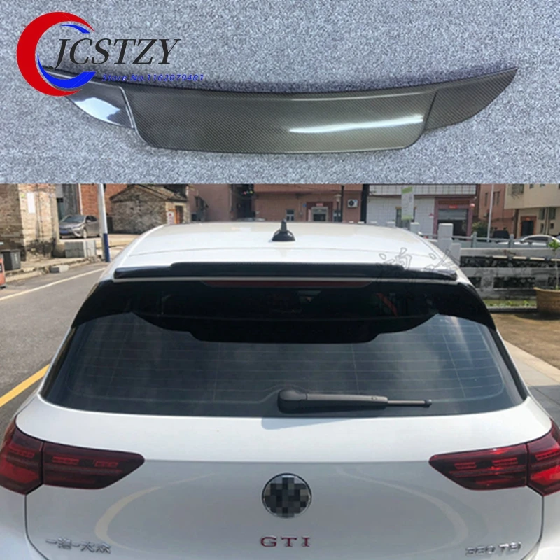 

for Volkswagen GOLF 8 MK8 GTI spoiler 2020 2021 high quality carbon fiber material car rear wing color rear spoiler(GTI only)