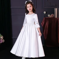 flower girl dresses white vintage dress kids party birthday long dress elegant girl dress for weddings ball gown tulle dress dre