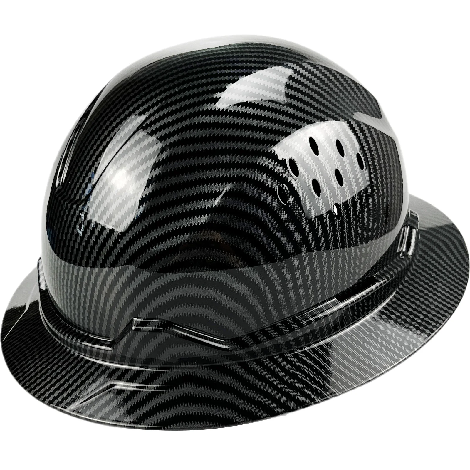 Sunshade Safety Helmet Full Brim Hard Hat For Engineer Construction Work Cap For Men Approved ANSI FRP Adjustable