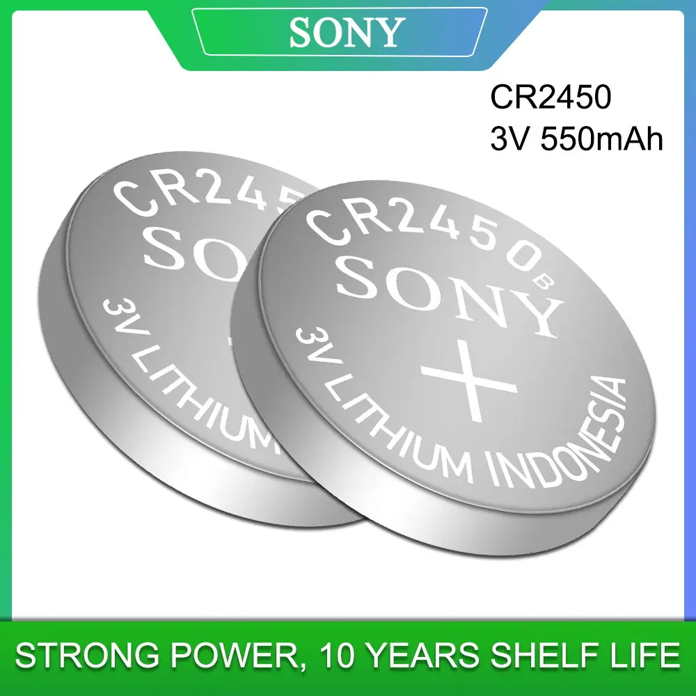 100% Оригинальный Sony CR2450 CR 2450 3V литиевые батареи DL2450 BR2450 LM2450 для часов