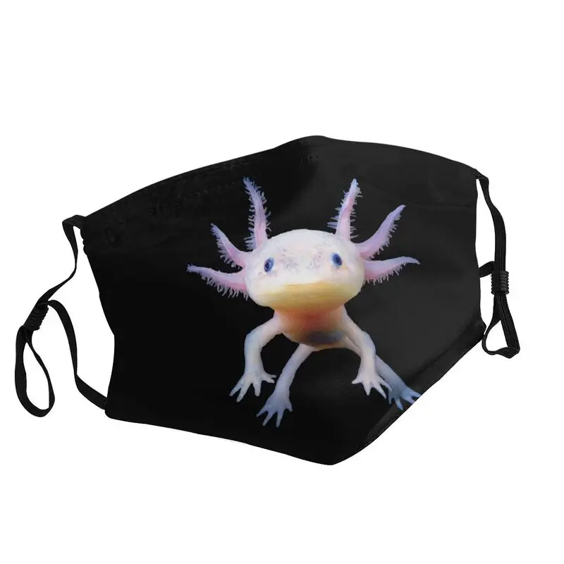 

Милая маска Саламандра Axolotl, маска для взрослых против смога, амфибия, мексиканская маска для прогулок, брикет, моющаяся маска для рта
