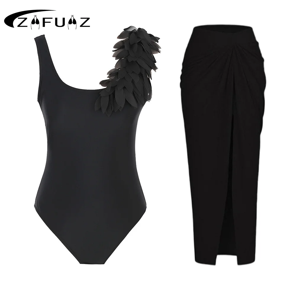 

2023 Sexy One Piece Swimsuit Women Monokini Skirt Tropical Printed Backless Push Up Swimsuit Female Bathing Suit Beachwear