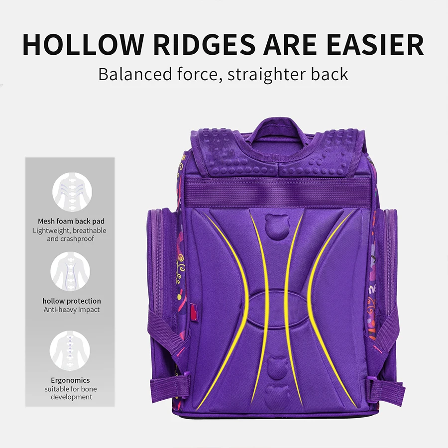 Kids Grade 1-5 Student Children Orthopedic Butterfly Elf Pattern School Bags For Girls 3D Bagpack Mochila Escolar Backpack