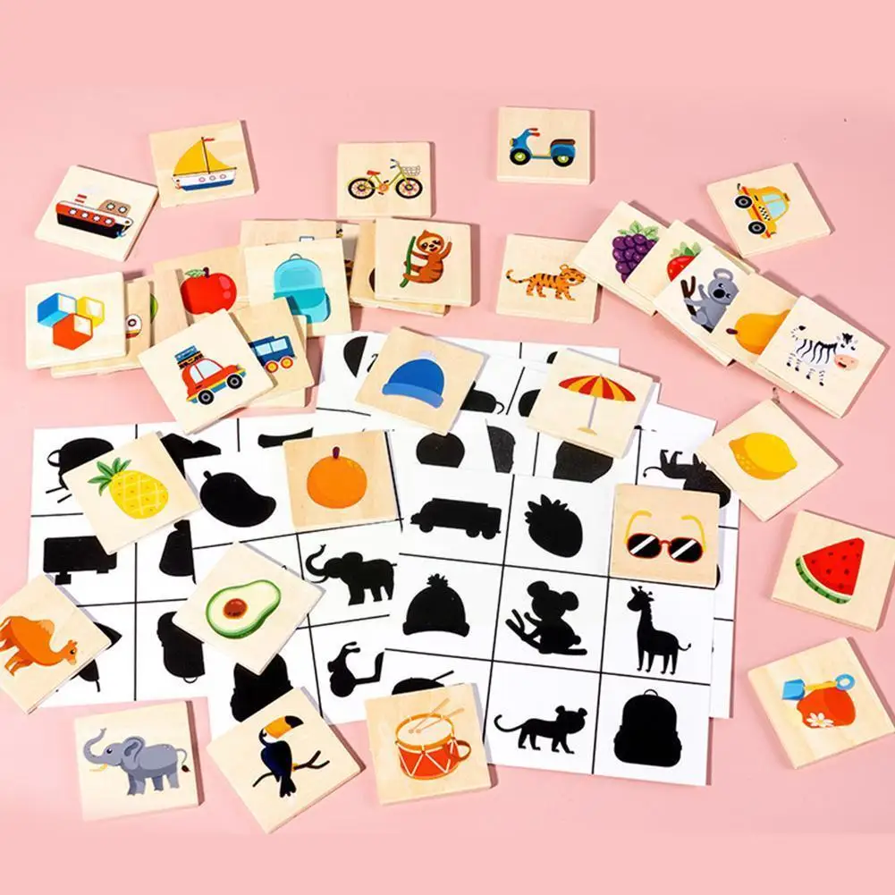 

Wooden Early Childhood Education Shadow Matching Toy Fruit Pairing Puzzle For Children Kids Montessori Jigsaw Puzzle D4z4